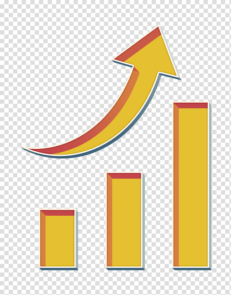graph icon grow icon growth icon, Profit Icon, Up Icon, Yellow, Line, Text, Logo, Material Property transparent background PNG clipart