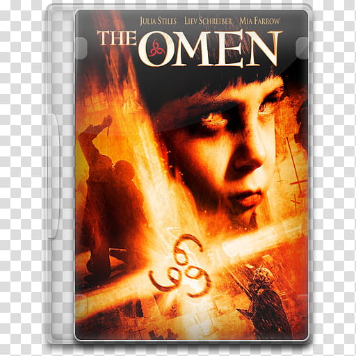 Movie Icon , The Omen (), The Omen DVD case transparent background PNG clipart