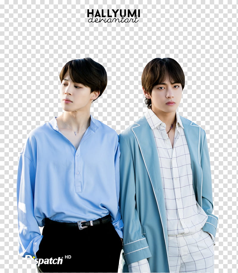 V and Jimin BTS TH ANNIVERSARY transparent background PNG clipart