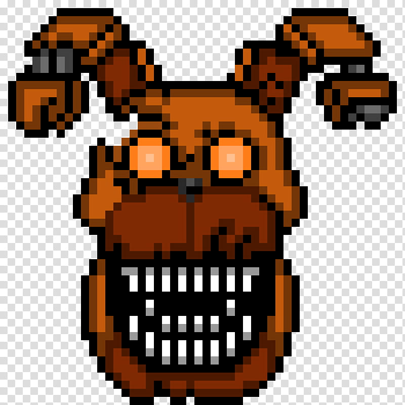 Nightmare fredbear plush pixel art