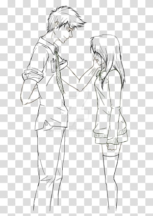 Outline Of A Boy And Girl