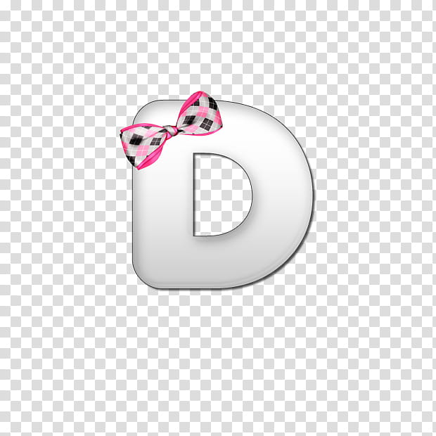 Bow Alphabet, D-letter with pink bow illustration transparent background PNG clipart