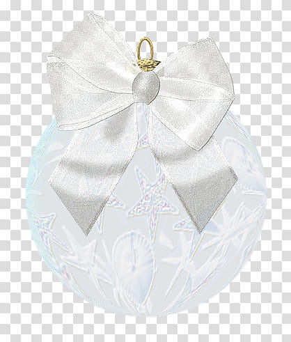 Timeless XmasShimeryStars, white bauble illustration transparent background PNG clipart