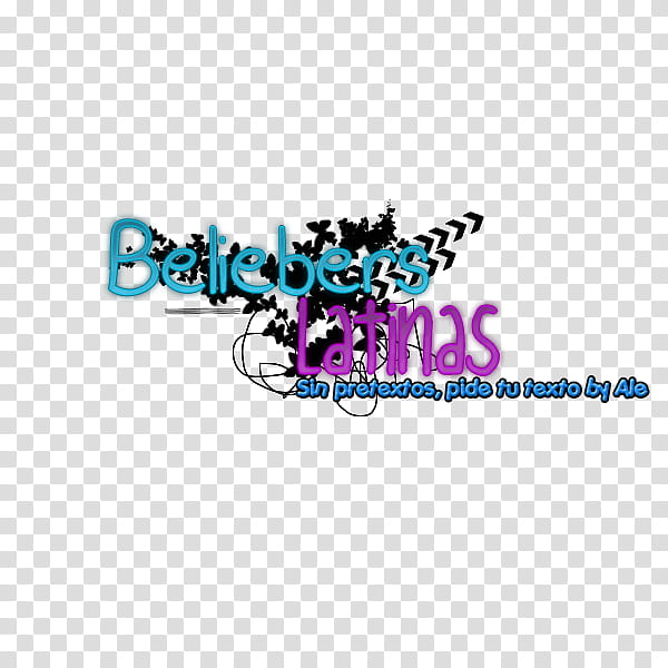 Beliebers Latinas text transparent background PNG clipart