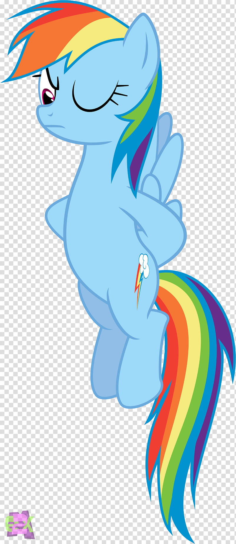 MLP Rainbow Dash is angry or something transparent background PNG clipart