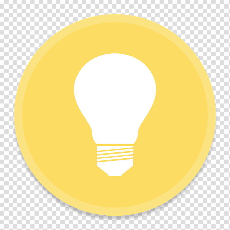 Button UI Microsoft Office Apps, white and yellow light bulb icon transparent background PNG clipart