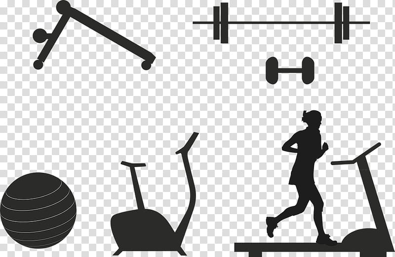 Fitness, Dumbbell, Treadmill, Bodybuilding, Fitness Centre, Strength Training, Drawing, Physical Fitness transparent background PNG clipart