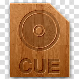 Wood icons for file types, cue, cue art transparent background PNG clipart