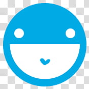 Caritas face, blue happy emoticon illustration transparent background PNG clipart