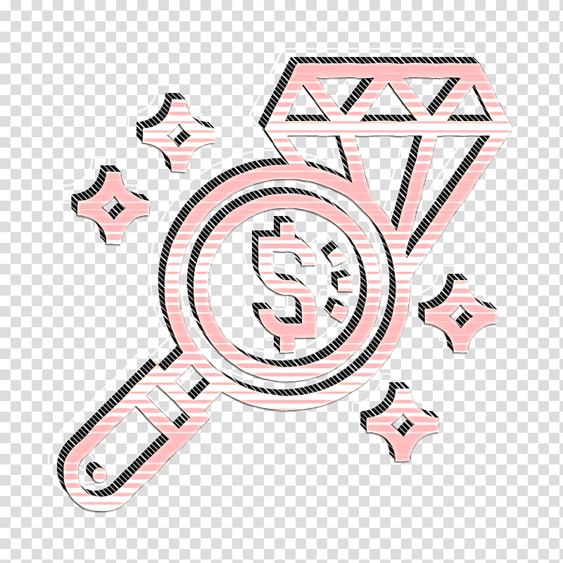 Research icon Saving and Investment icon Diamond icon, Pink transparent background PNG clipart