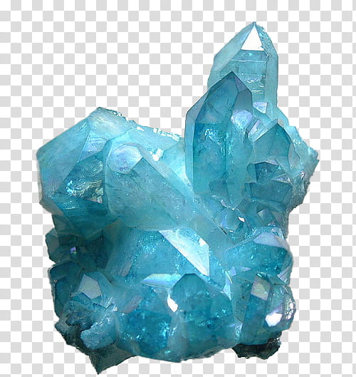 Crystal s, teal crystal rock transparent background PNG clipart