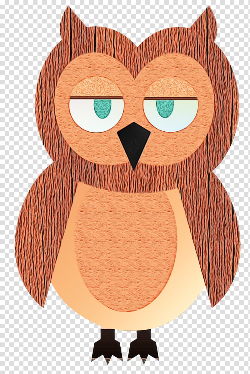 owl eastern screech owl cartoon bird of prey bird, Watercolor, Paint, Wet Ink transparent background PNG clipart