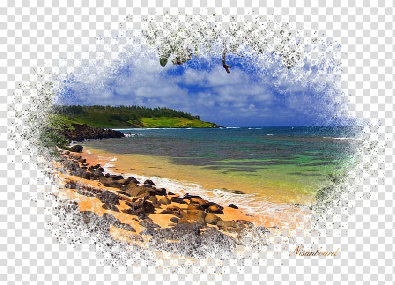 Watercolor Natural, Hawaiian Beaches, Waimea, Kaanapali Beach, Travel, Kauai, Maui, Natural Landscape transparent background PNG clipart
