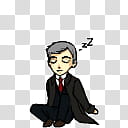 BBC Sherlock Lestrade Shimeji, man sitting while sleeping illustration transparent background PNG clipart