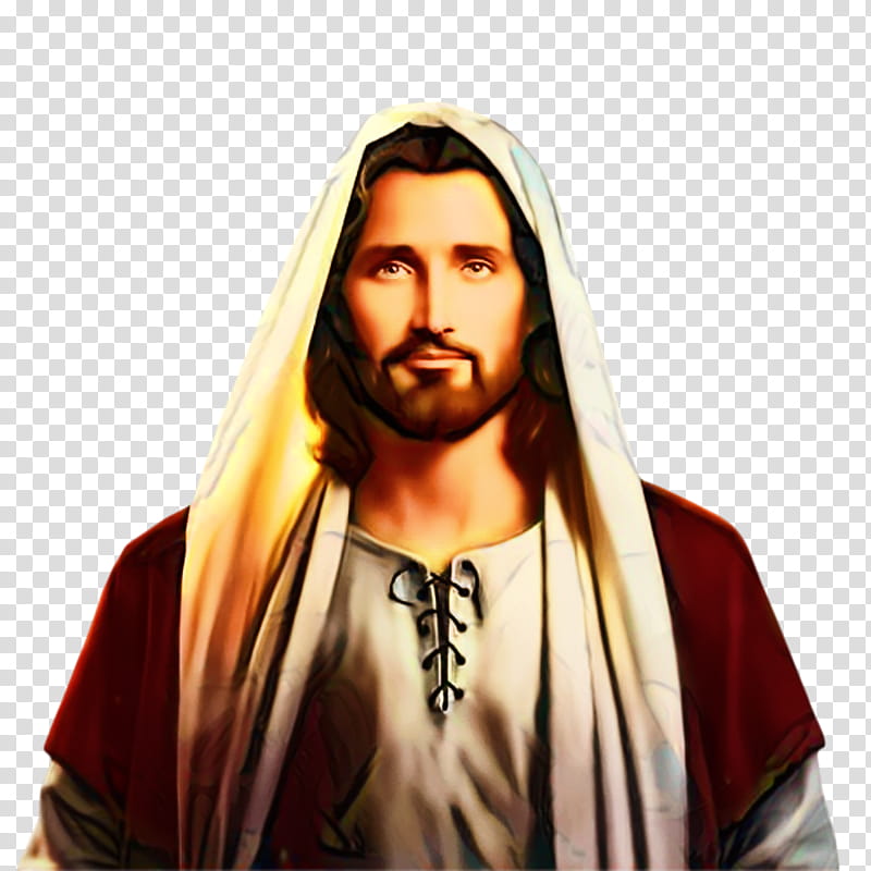 Jesus, Christianity, Depiction Of Jesus, Hair, Beard, Facial Hair, Outerwear, Moustache transparent background PNG clipart