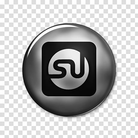 Silver Button Social Media, stumbleupon logo square webtreatsetc icon transparent background PNG clipart