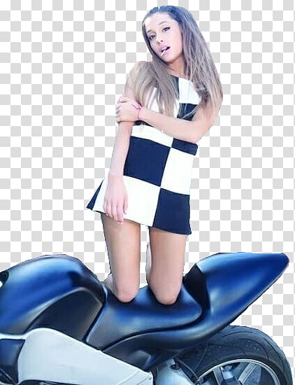 Ariana Grande Motorbike shoot  transparent background PNG clipart