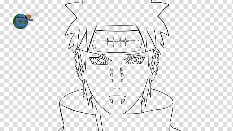 Pain OVA Lineart, Naruto Pain transparent background PNG clipart