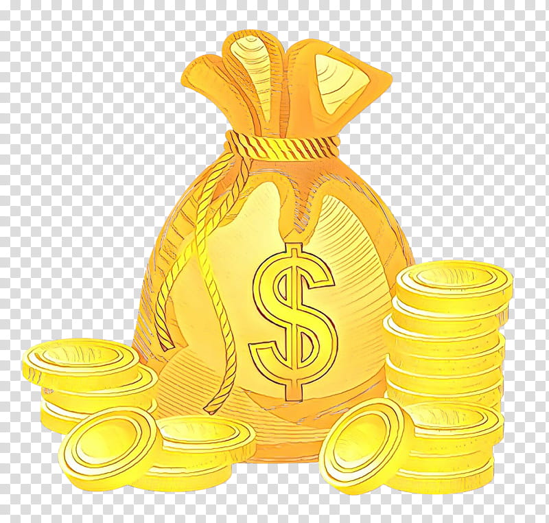 Money Bag, United States Dollar, United States One Hundreddollar Bill, Banknote, Yellow, Currency, Money Handling transparent background PNG clipart