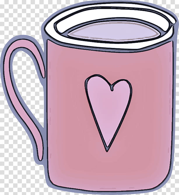 Coffee cup, Pink, Drinkware, Heart, Mug, Tableware transparent background PNG clipart