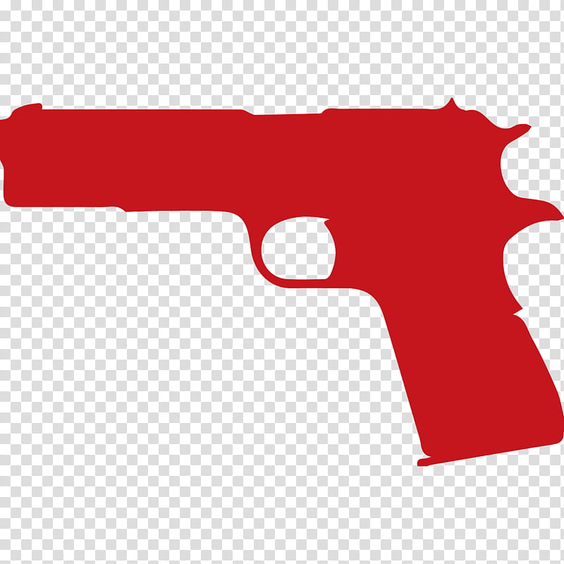 Gun, Firearm, Pistol, Handgun, Cartoon, Gunshot, Caliber, Red transparent background PNG clipart