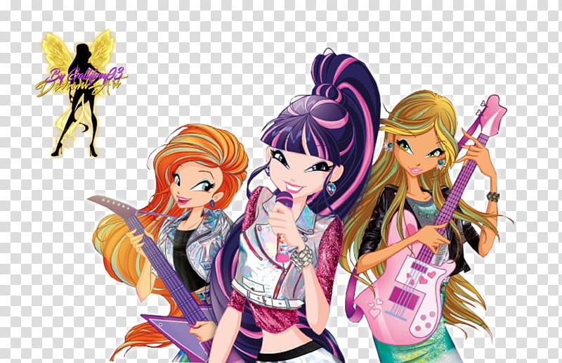 Winx Club Bloom Musa and Flora Couture transparent background PNG clipart