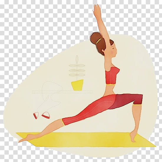 Yoga, Watercolor, Paint, Wet Ink, Physical Fitness, Arm, Stretching, Balance transparent background PNG clipart