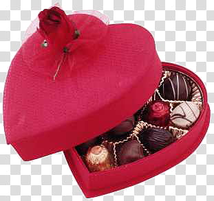 SanValentine, box of chocolates transparent background PNG clipart