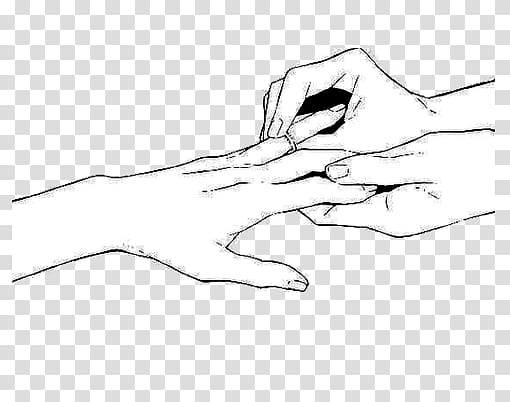brush ComicHands   pics, person putting ring on finger illustration transparent background PNG clipart