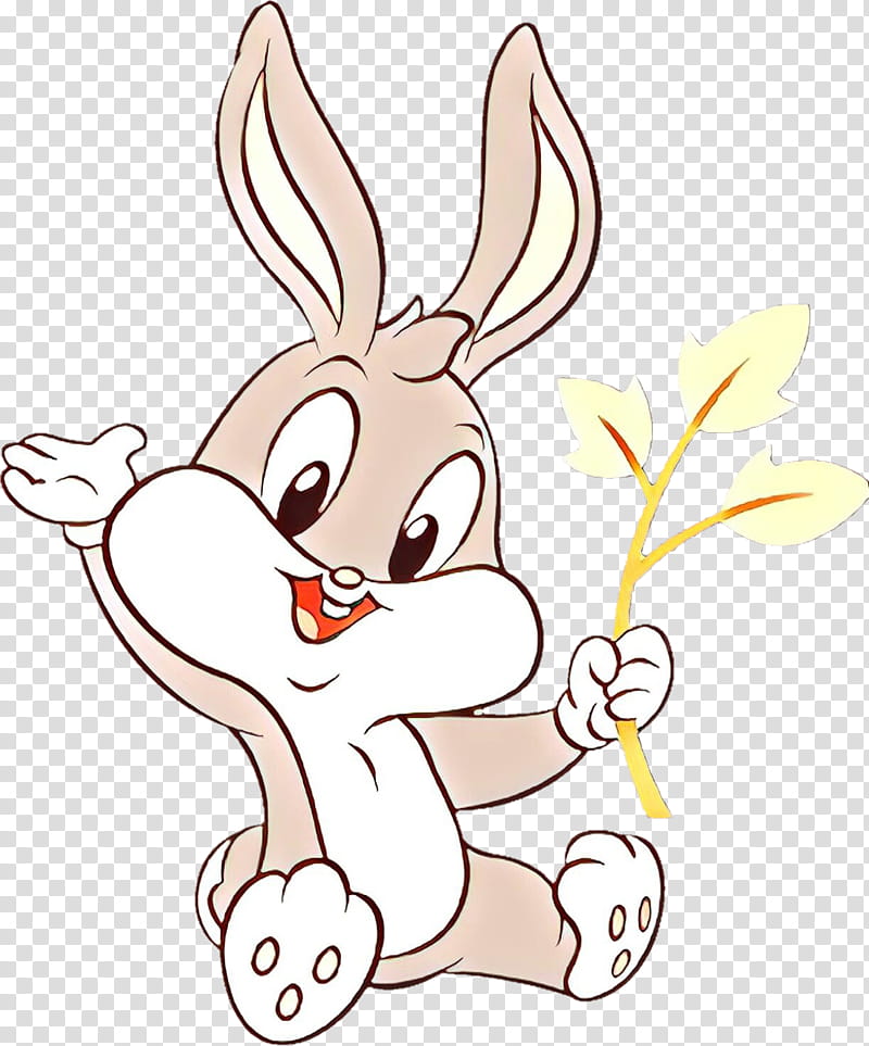 cartoon white rabbit nose rabbits and hares, Cartoon, Tail, Domestic Rabbit, Ear transparent background PNG clipart