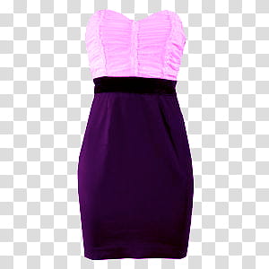 Vestidos Dress, women's pink and purple strapless dress transparent background PNG clipart