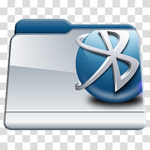 Program Files Folders Icon Pac, Bluetooth Folder, blue and gray Bluetooth folder icon transparent background PNG clipart
