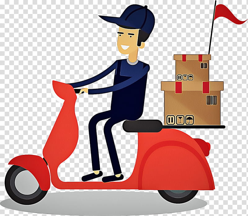 Courier, Cartoon, Parcel, Cargo, Royaltyfree, Motorcycle Courier, FedEx, Mode Of Transport transparent background PNG clipart