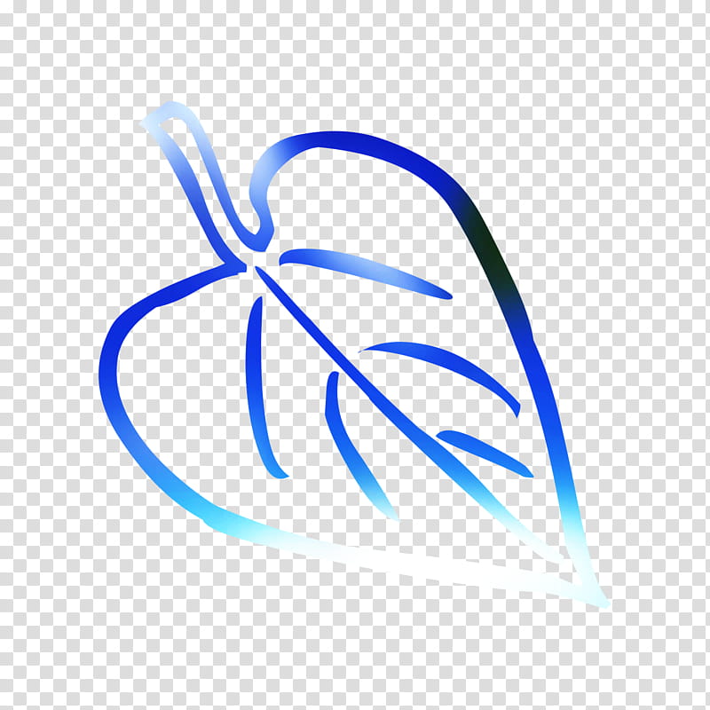 Leaf Logo, Line, Blue transparent background PNG clipart