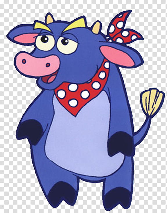 Dora The Explorer, blue cow illustration transparent background PNG clipart