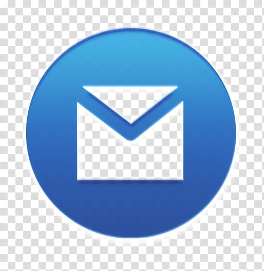 Email and Inbox icon Email icon social media icon, GMAIL ICON, Cobalt Blue, Electric Blue, Logo, Symbol, Circle, Sign transparent background PNG clipart