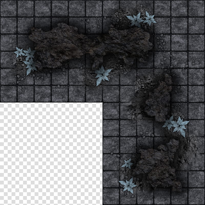 RPG Map Tiles , black and gray floral surface transparent background PNG clipart