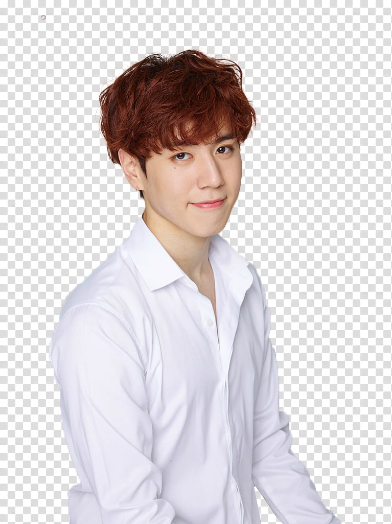 Yugyeom , man wearing white dress shirt transparent background PNG clipart