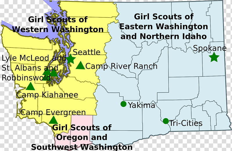 Girl, Chief Seattle Council, Girl Scouts Of The Usa, Boy Scouts Of America, Camp Robbinswold, Scout Councils, Girl Scouts Of Western Washington, Map transparent background PNG clipart