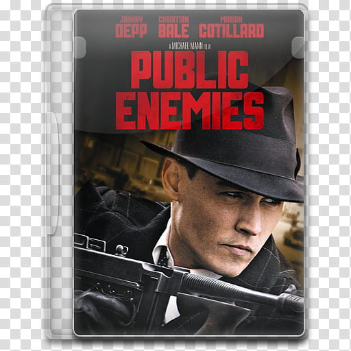 Movie Icon , Public Enemies, Public Enemies DVD case transparent background PNG clipart