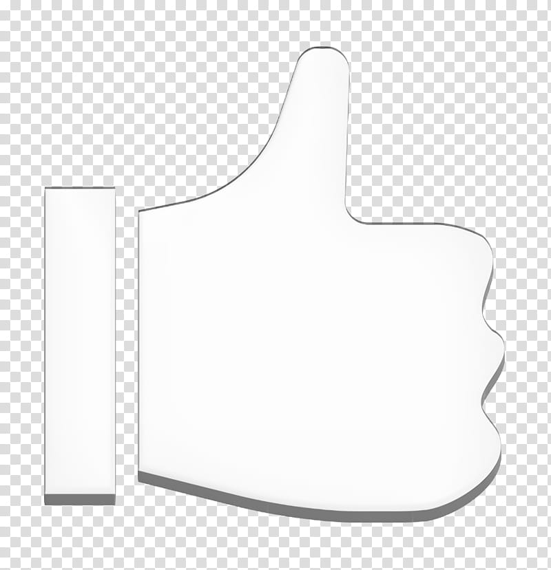 Like Icon Thumbs Icon Up Icon White Black Text Finger Line