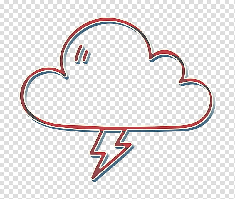 cloud icon lightening icon storm icon, Thunder Icon, Weather Icon, Line, Heart transparent background PNG clipart