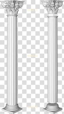 two white pillars illustration transparent background PNG clipart