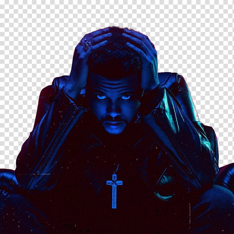 The Weeknd, man sitting transparent background PNG clipart