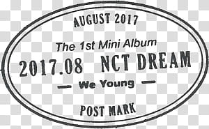 WE YOUNG NCT DREAM, white and black text print textile transparent background PNG clipart