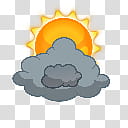 WSI Weather Icons As Seen on TV, Partly Cloudy with Thunderstorms transparent background PNG clipart