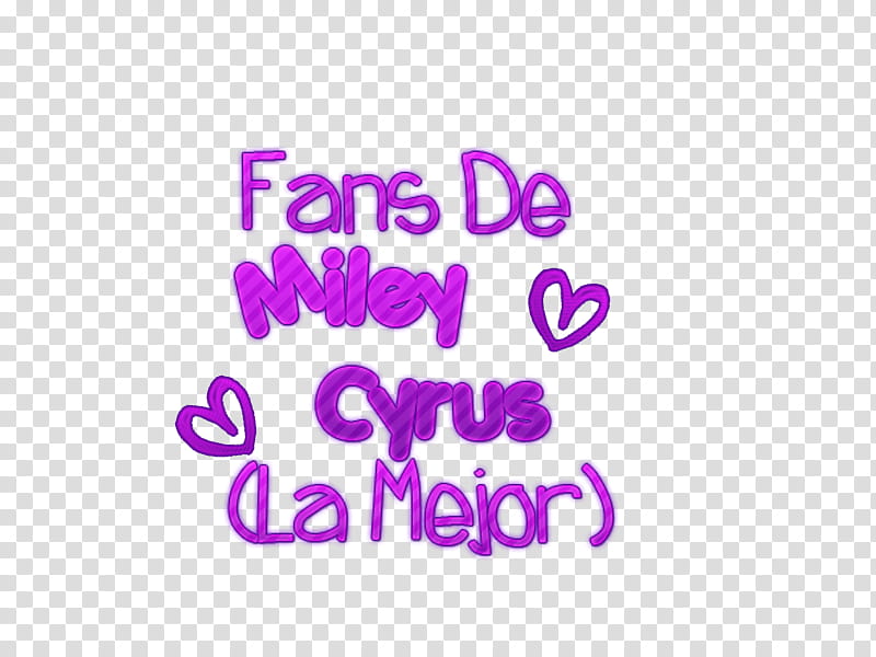 Texto Fans de Miley Cyrus La Mejor transparent background PNG clipart