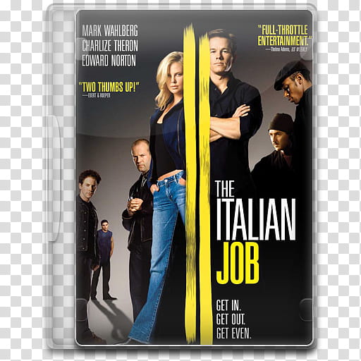 Movie Icon , the Italian Job, The Italian Job DVD case transparent background PNG clipart