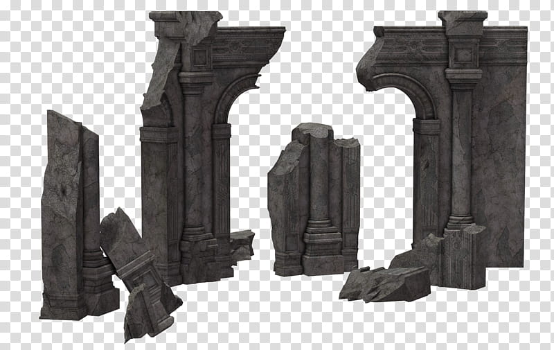 Building Ruins Of Alecto , grey concrete post transparent background PNG clipart