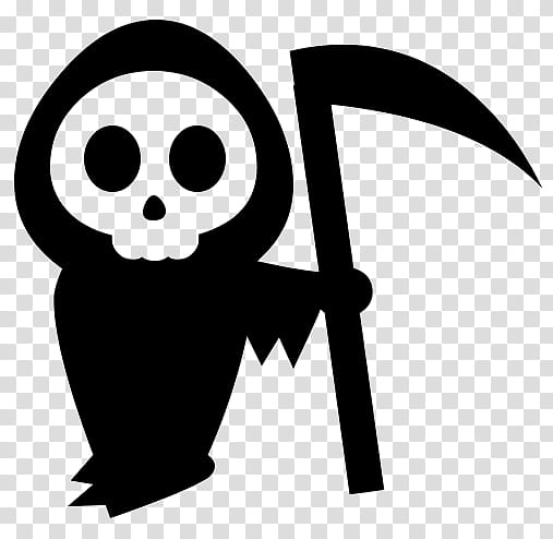 Death, Sticker, Drawing, Scythe, Skeleton, Logo, Cemetery, Cartoon transparent background PNG clipart